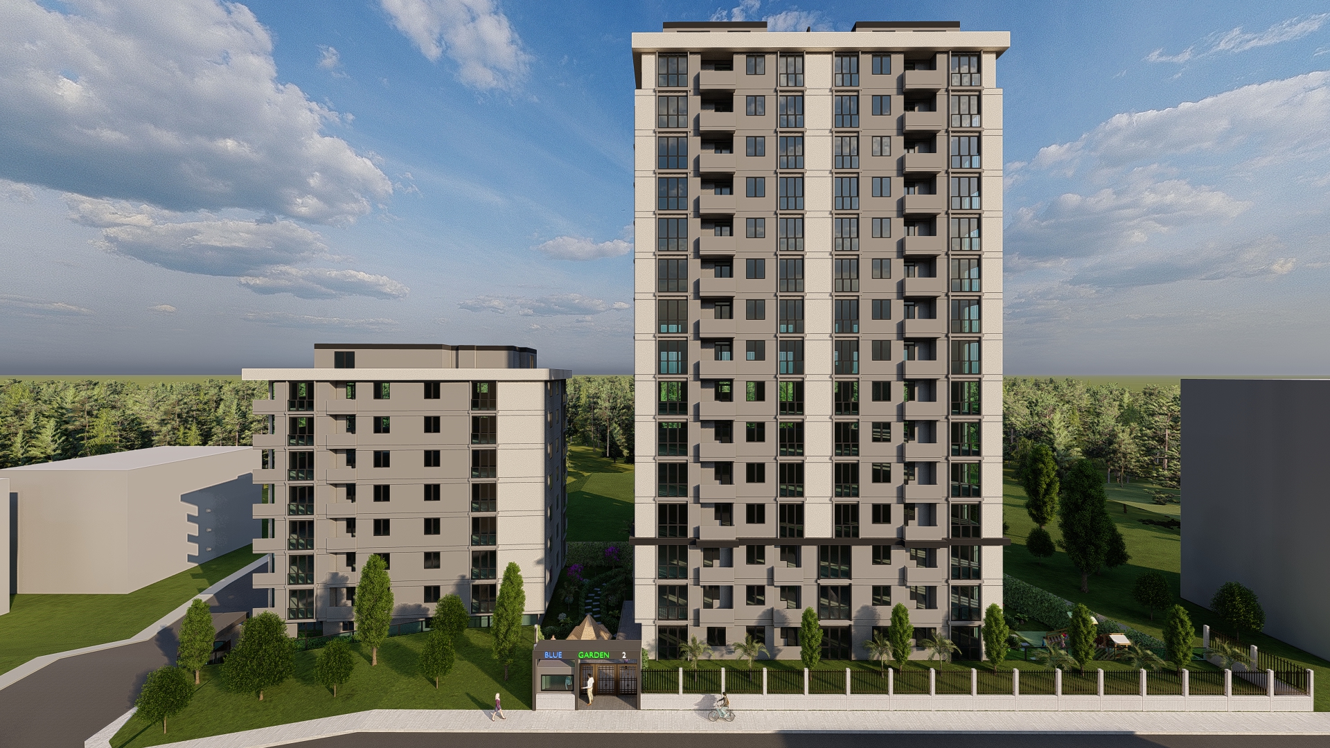 Two and 3-bedroom apartments in Küçükçekmece district of European Istanbul